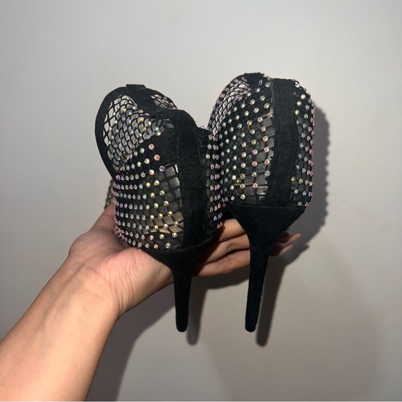 Public Desire Diamond Fishnet Heels - Picture 6 of 6